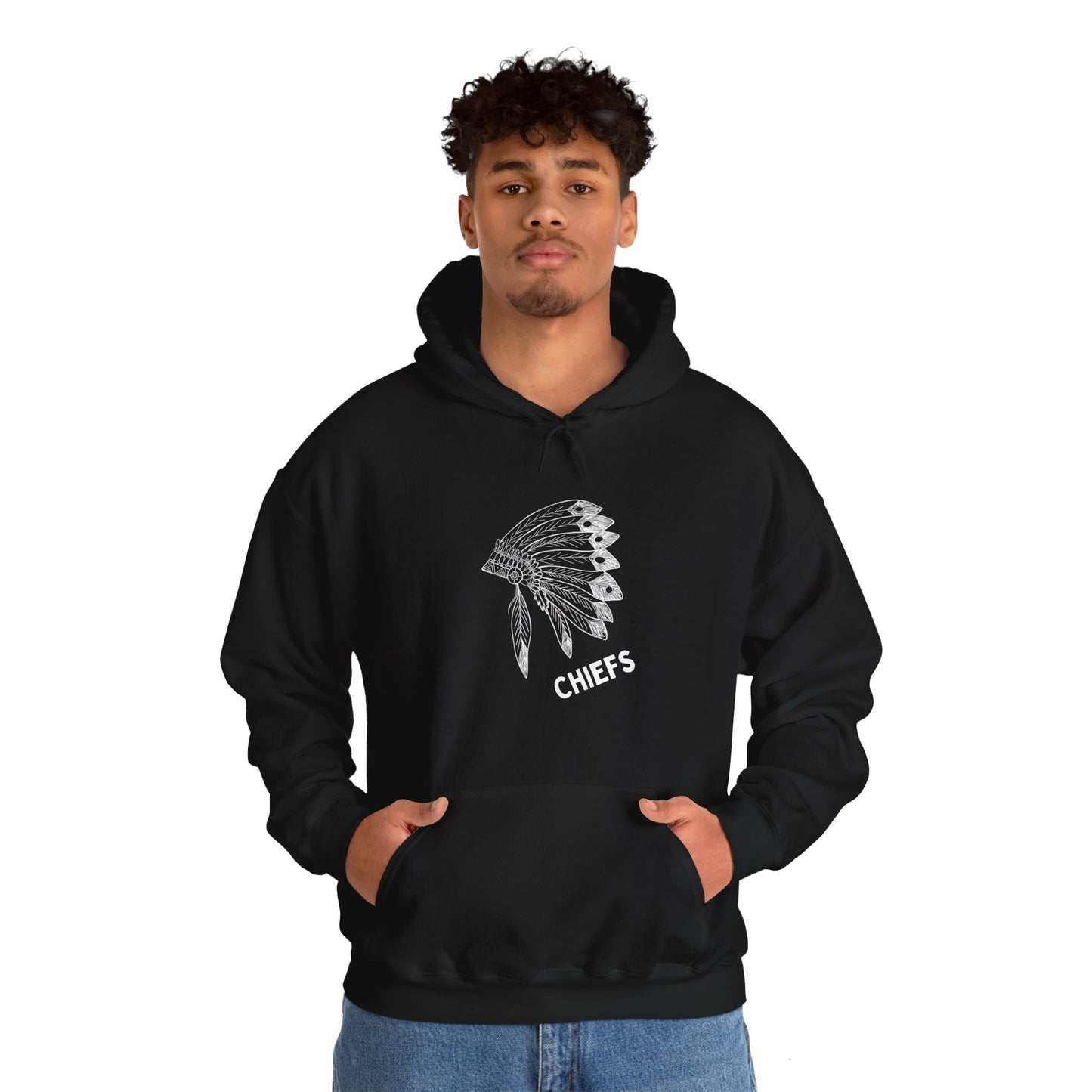 Indian Head Football Unisex Heavy Blend™ Hooded Sweatshirt