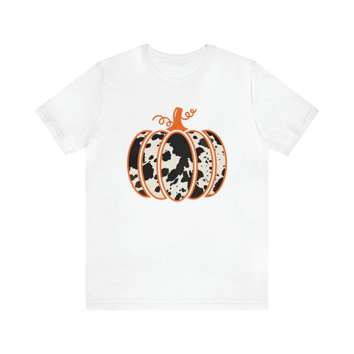 Cow Print Pumpkin Unisex Jersey Short Sleeve Graphic Tees