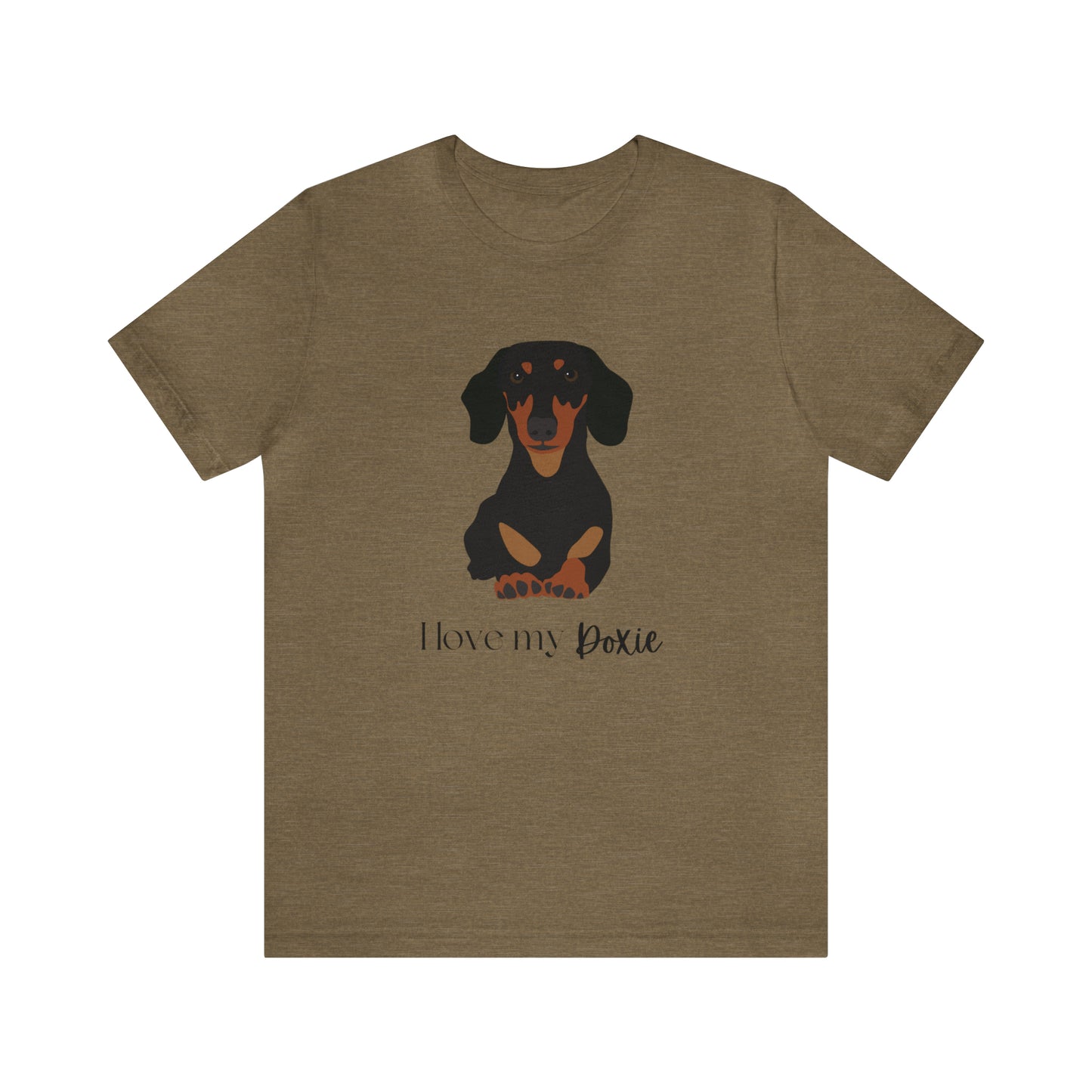 I love my Doxie Unisex Jersey Short Sleeve Graphic Tees