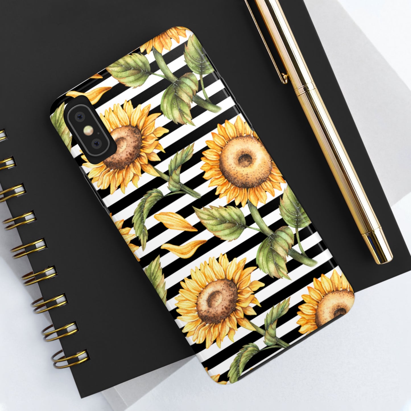 Sunflower Stripped Tough Phone Case