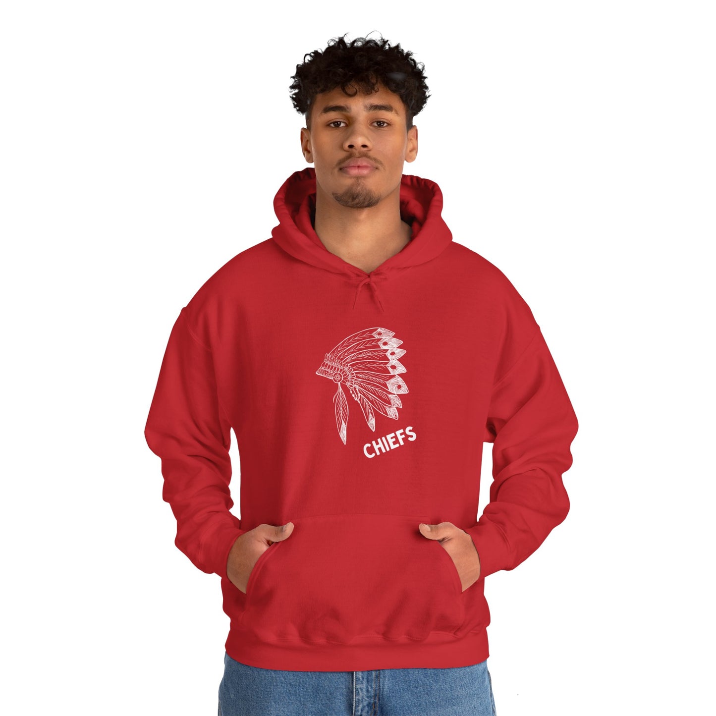 Indian Head Football Unisex Heavy Blend™ Hooded Sweatshirt