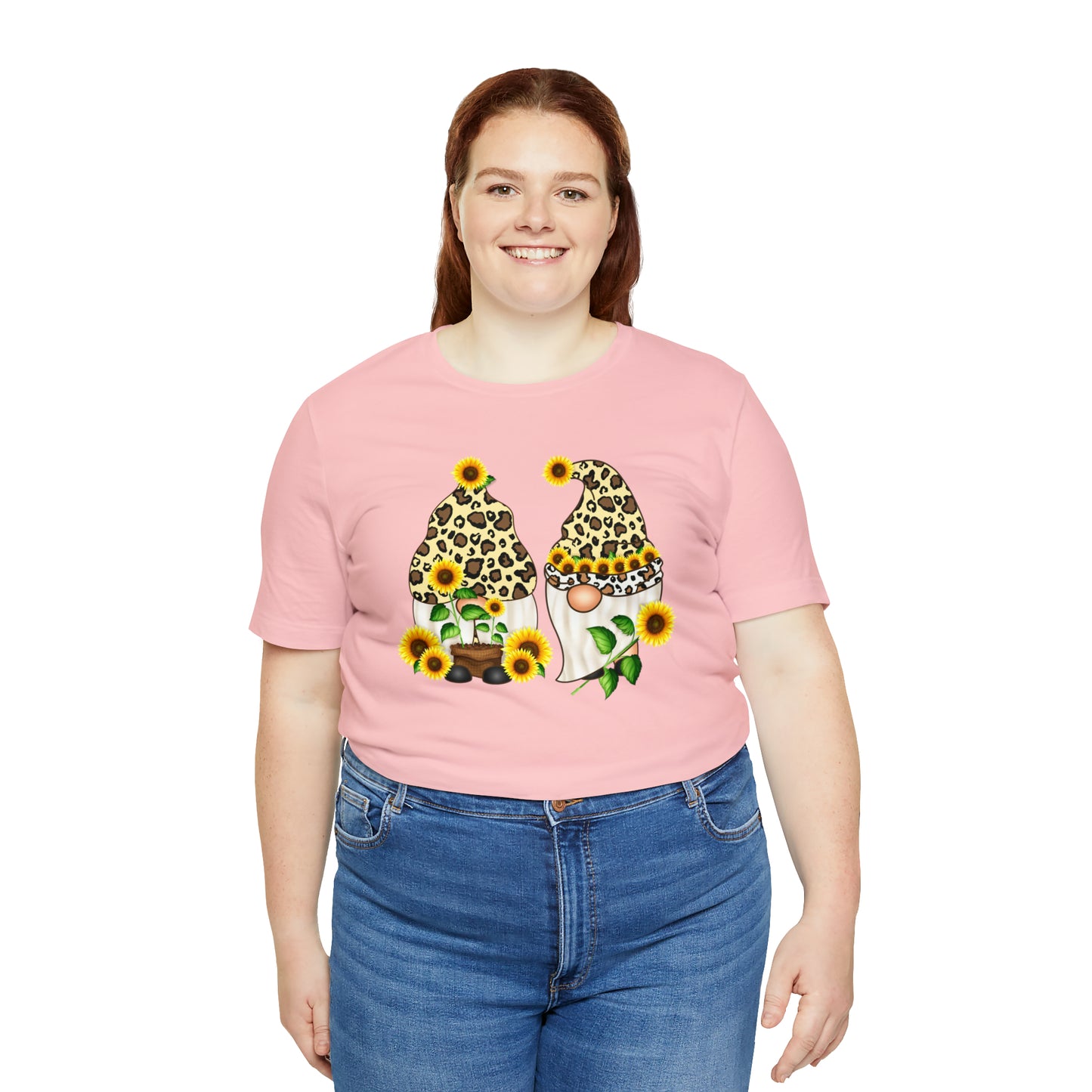 Gnomes and Sunflowers Unisex Jersey Short Sleeve Graphic Tees