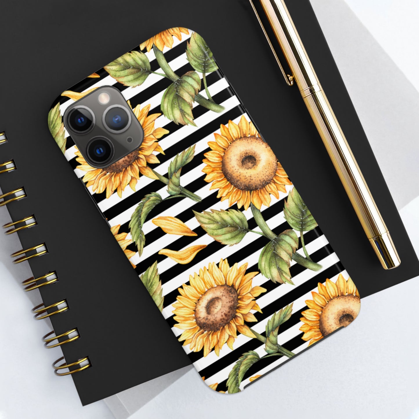 Sunflower Stripped Tough Phone Case