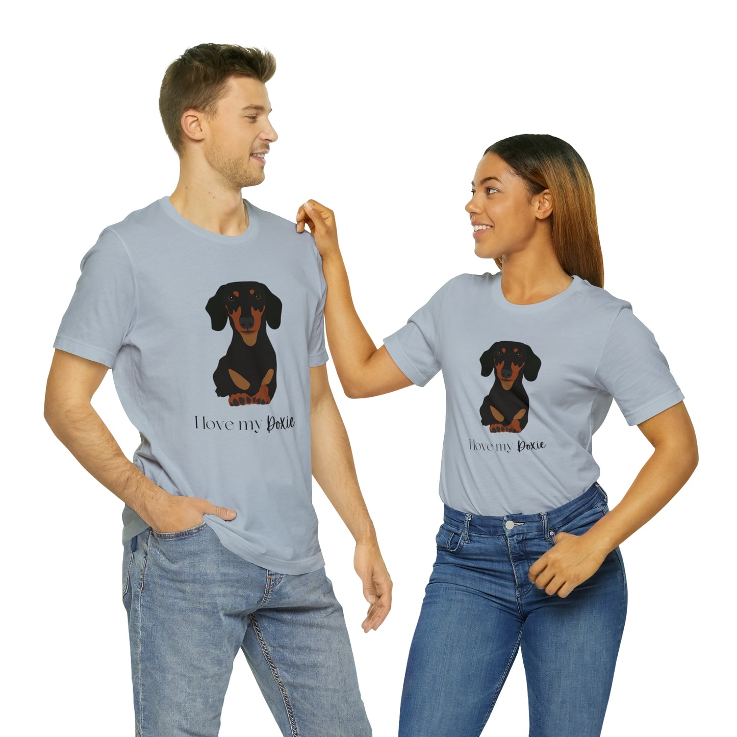 I love my Doxie Unisex Jersey Short Sleeve Graphic Tees