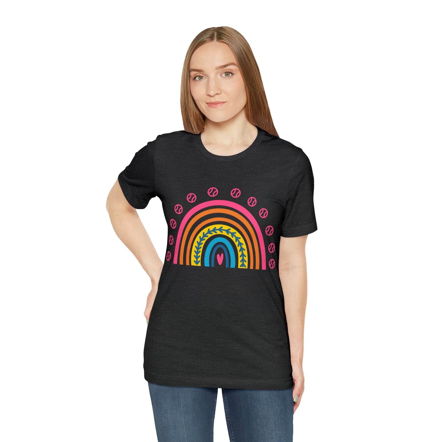 Baseball/Softball Rainbow Unisex Jersey Short Sleeve Tee Graphic Tees