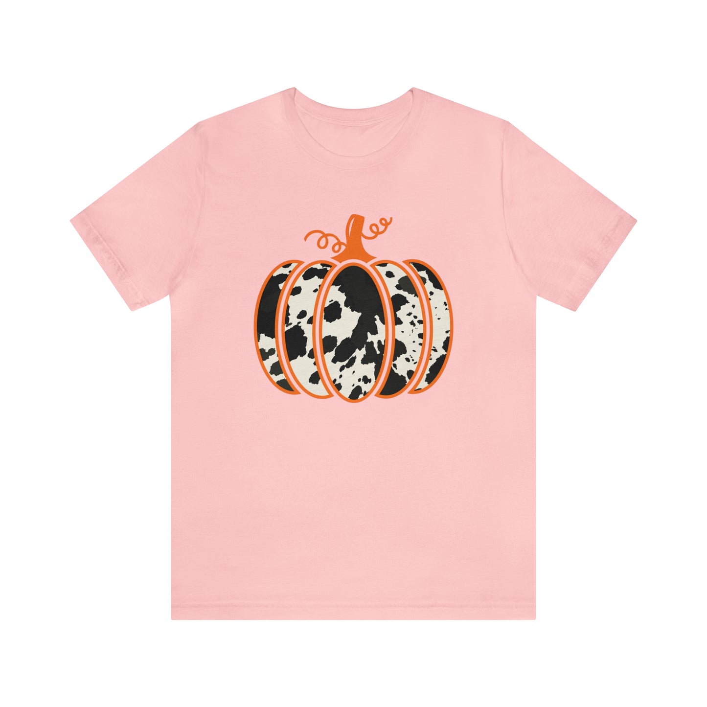 Cow Print Pumpkin Unisex Jersey Short Sleeve Graphic Tees