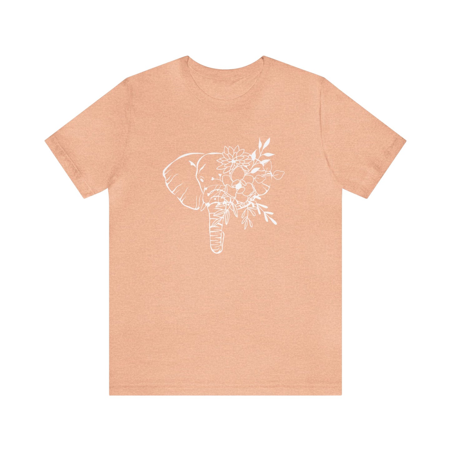 Floral Elephant Unisex Jersey Short Sleeve Graphic Tees