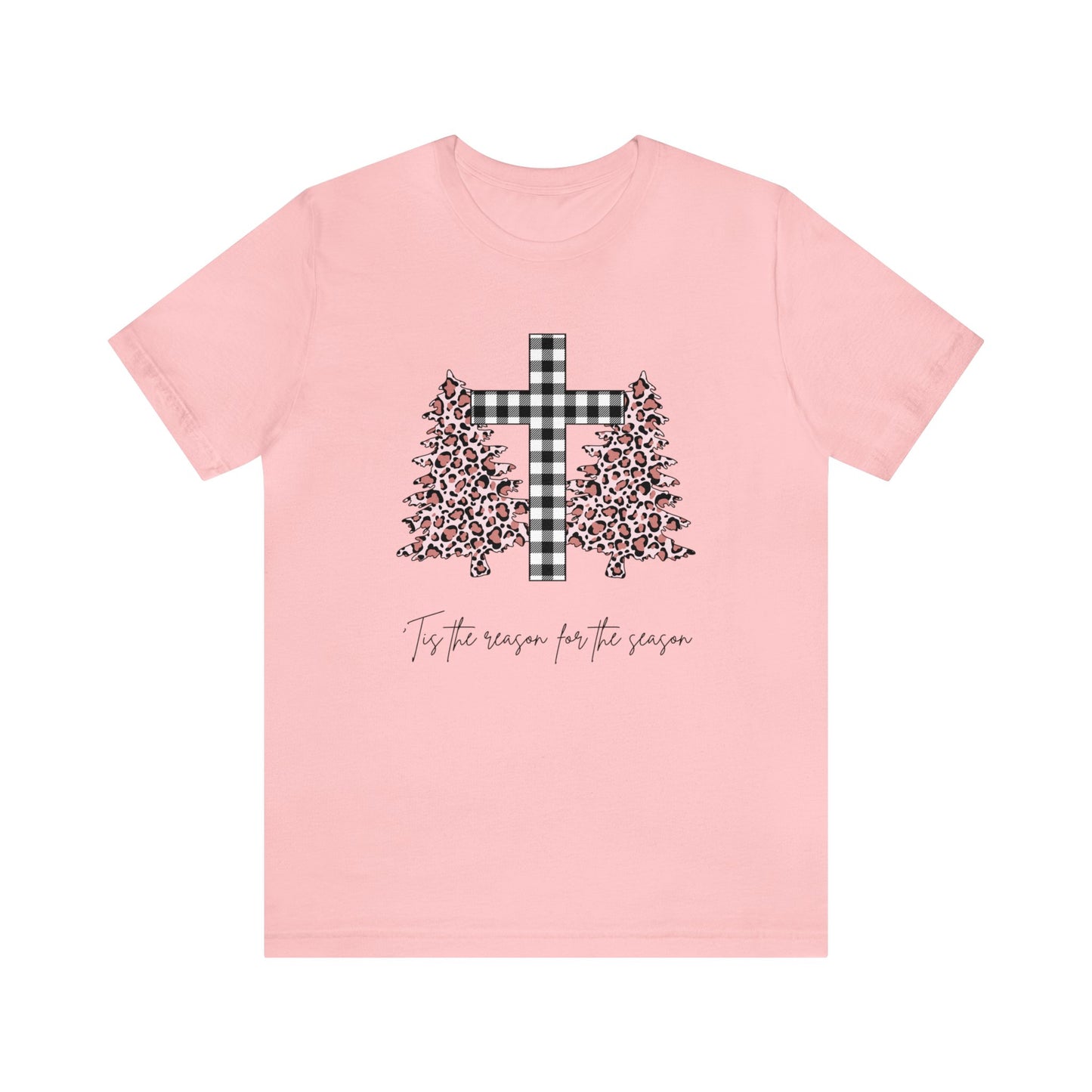 'Tis the Reason for the season Cheetah Print Unisex Jersey Short Sleeve Graphic Tees