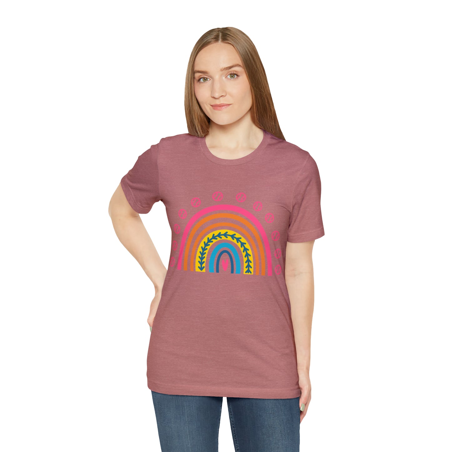 Baseball/Softball Rainbow Unisex Jersey Short Sleeve Tee Graphic Tees