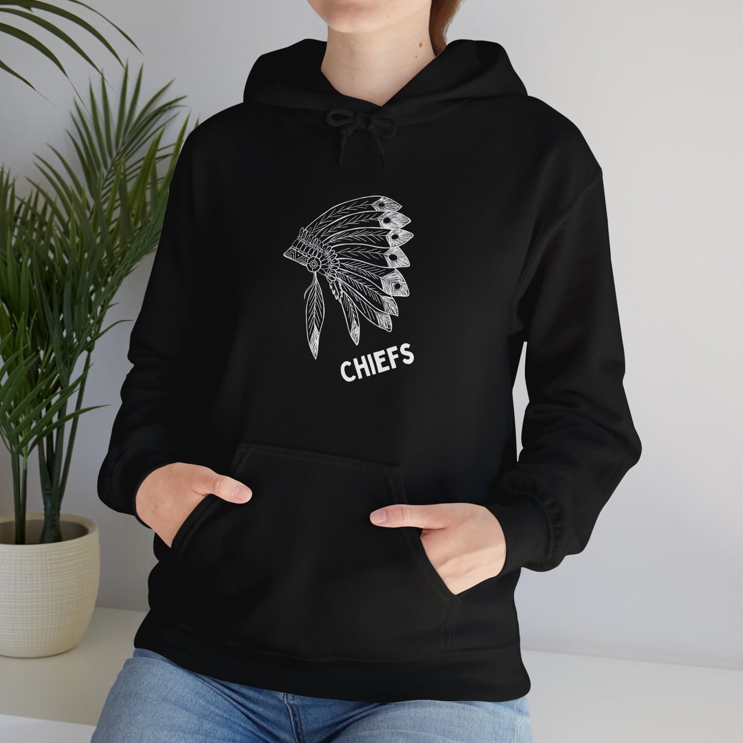 Indian Head Football Unisex Heavy Blend™ Hooded Sweatshirt