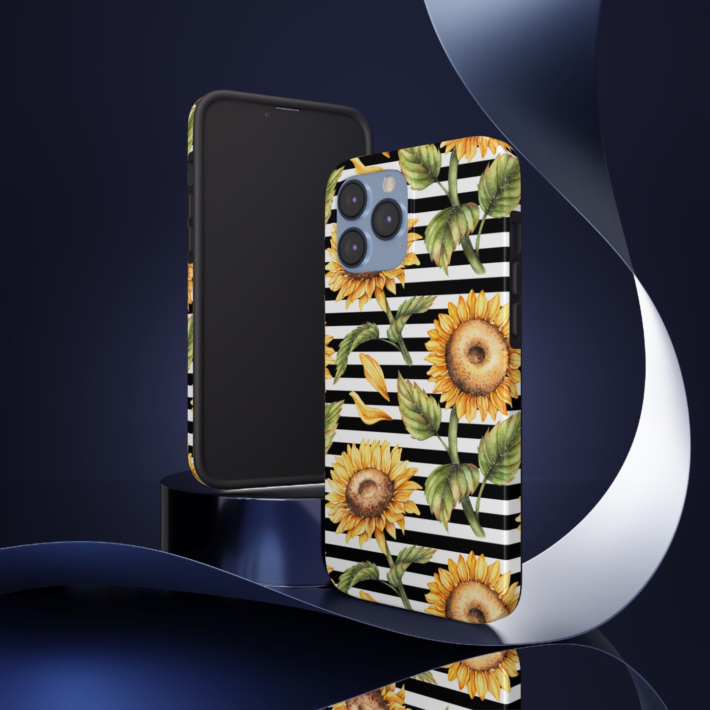 Sunflower Stripped Tough Phone Case