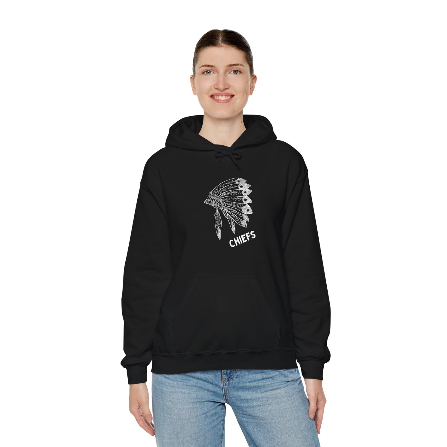 Indian Head Football Unisex Heavy Blend™ Hooded Sweatshirt