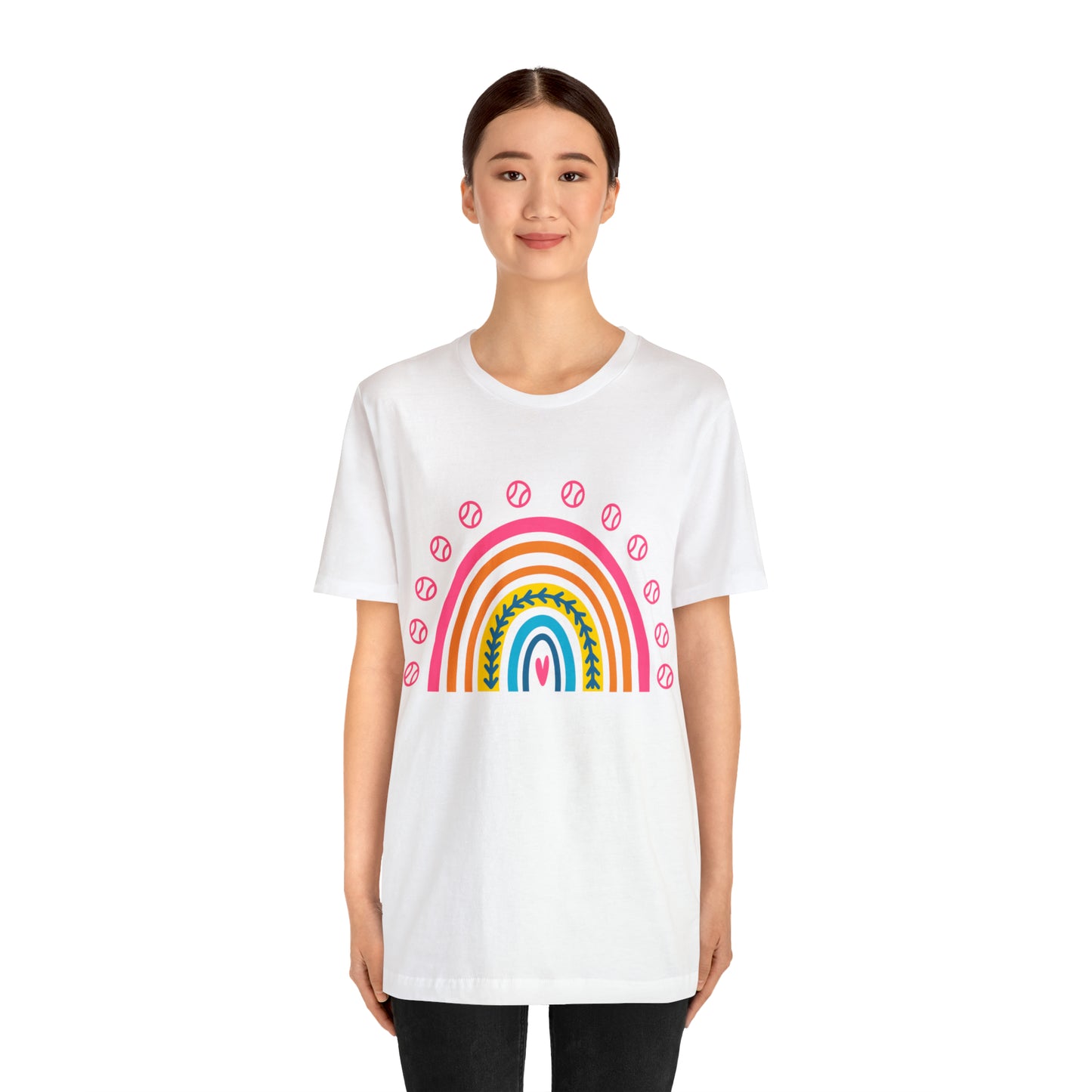 Baseball/Softball Rainbow Unisex Jersey Short Sleeve Tee Graphic Tees