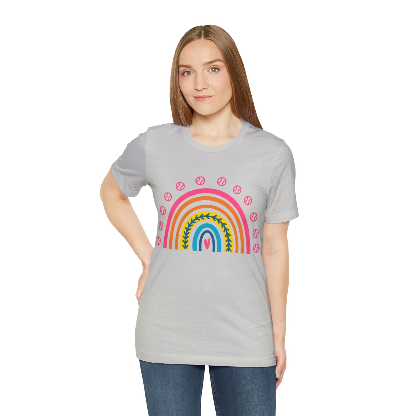 Baseball/Softball Rainbow Unisex Jersey Short Sleeve Tee Graphic Tees