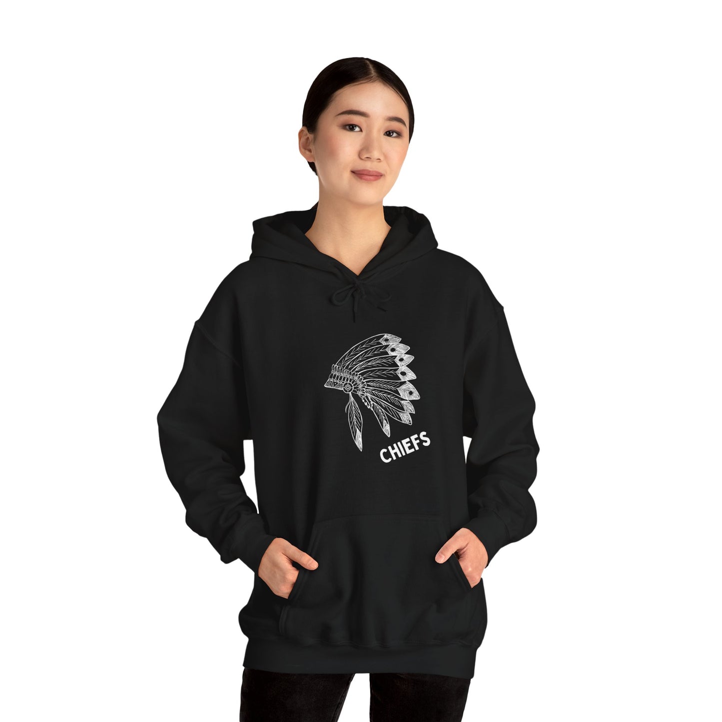 Indian Head Football Unisex Heavy Blend™ Hooded Sweatshirt