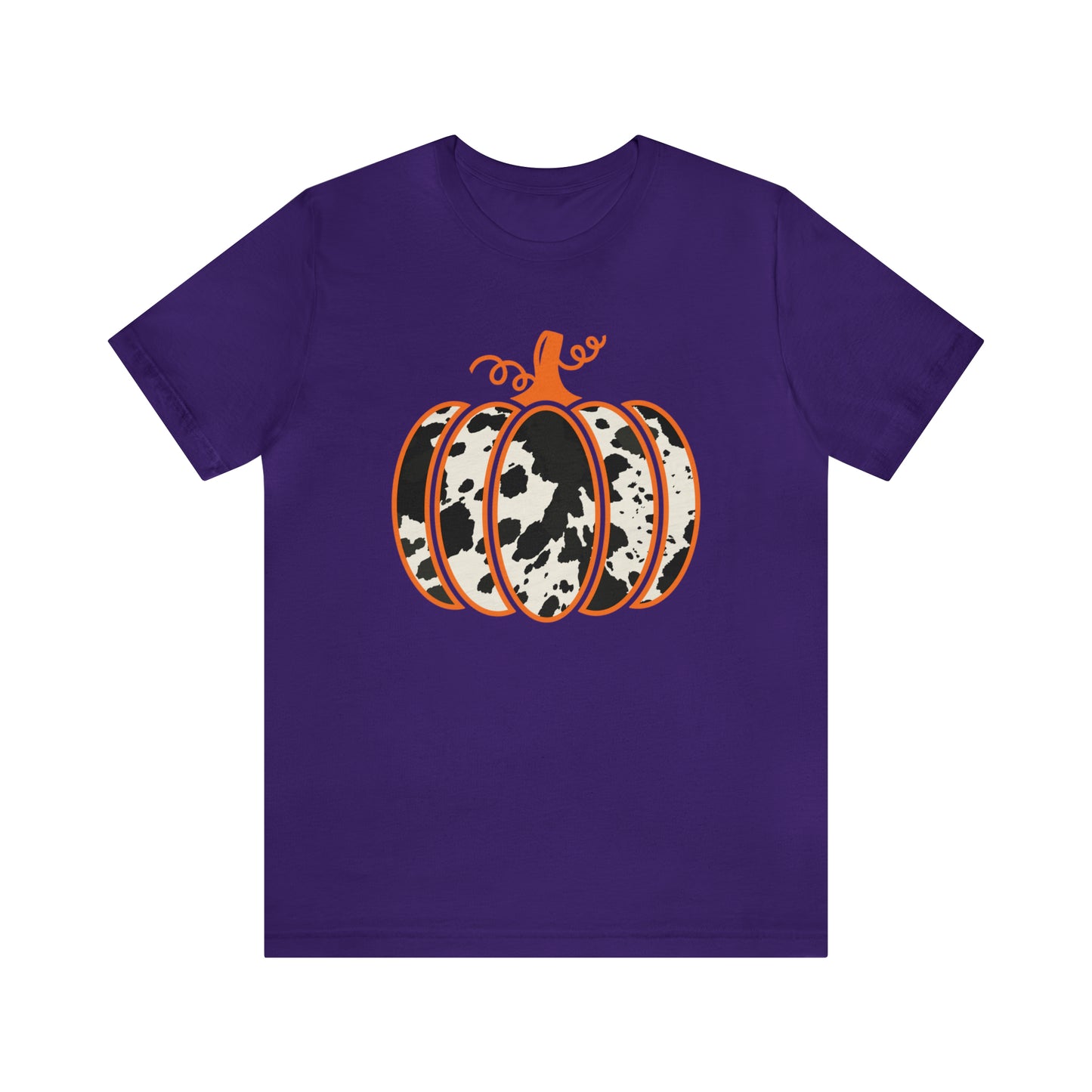 Cow Print Pumpkin Unisex Jersey Short Sleeve Graphic Tees