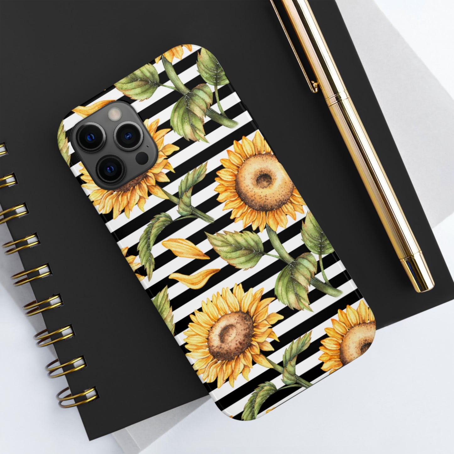 Sunflower Stripped Tough Phone Case