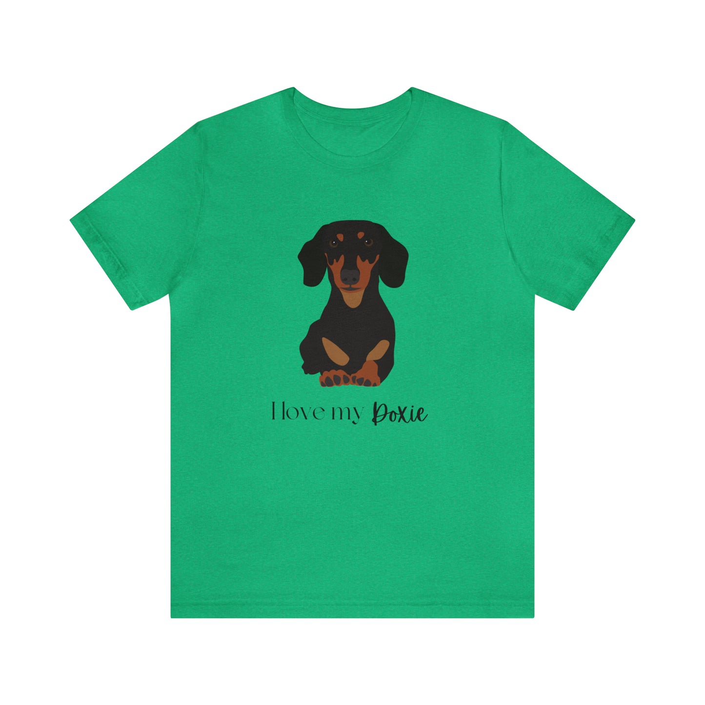 I love my Doxie Unisex Jersey Short Sleeve Graphic Tees