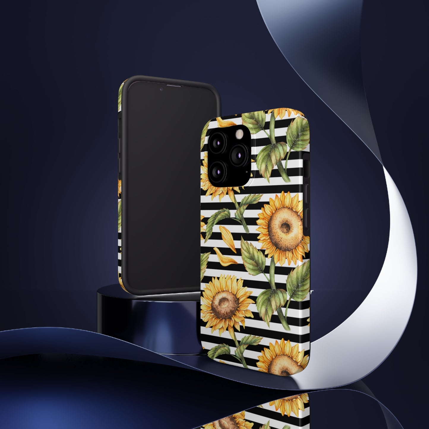 Sunflower Stripped Tough Phone Case