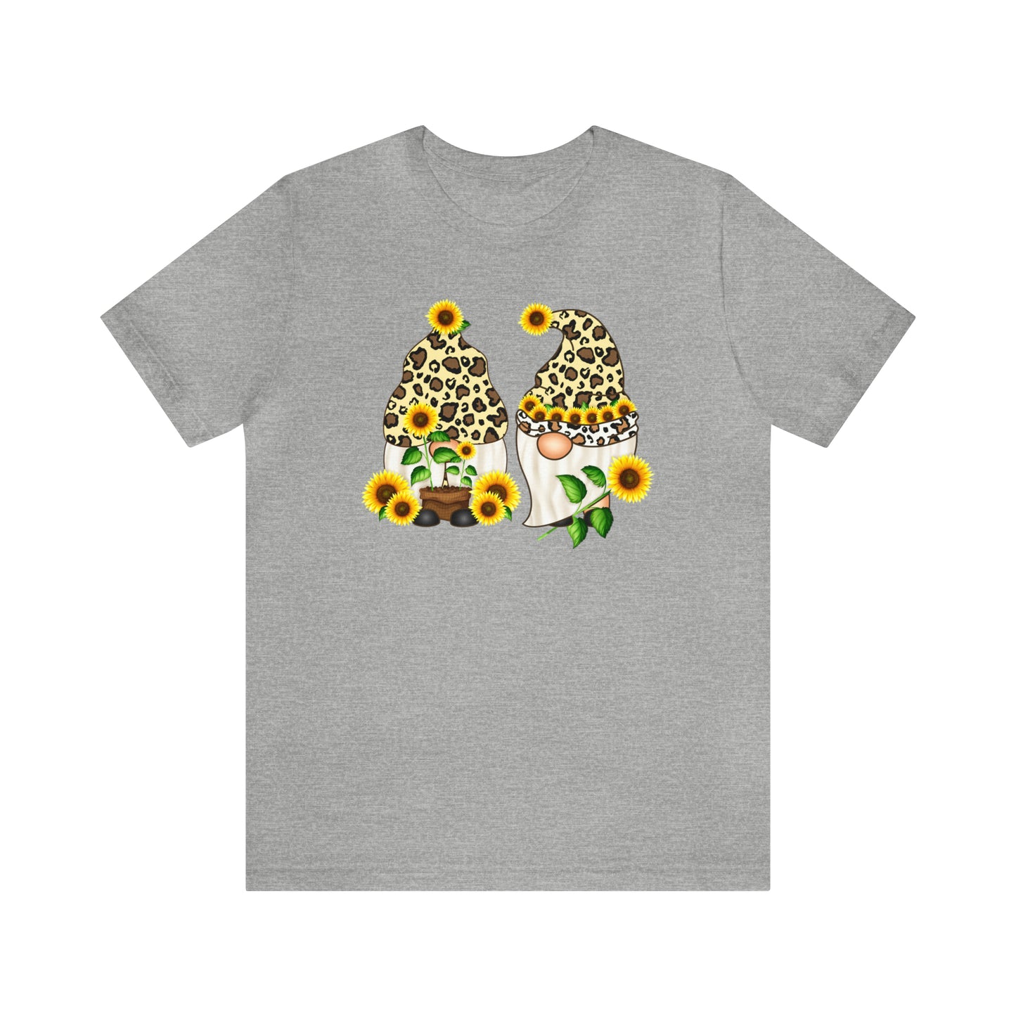 Gnomes and Sunflowers Unisex Jersey Short Sleeve Graphic Tees