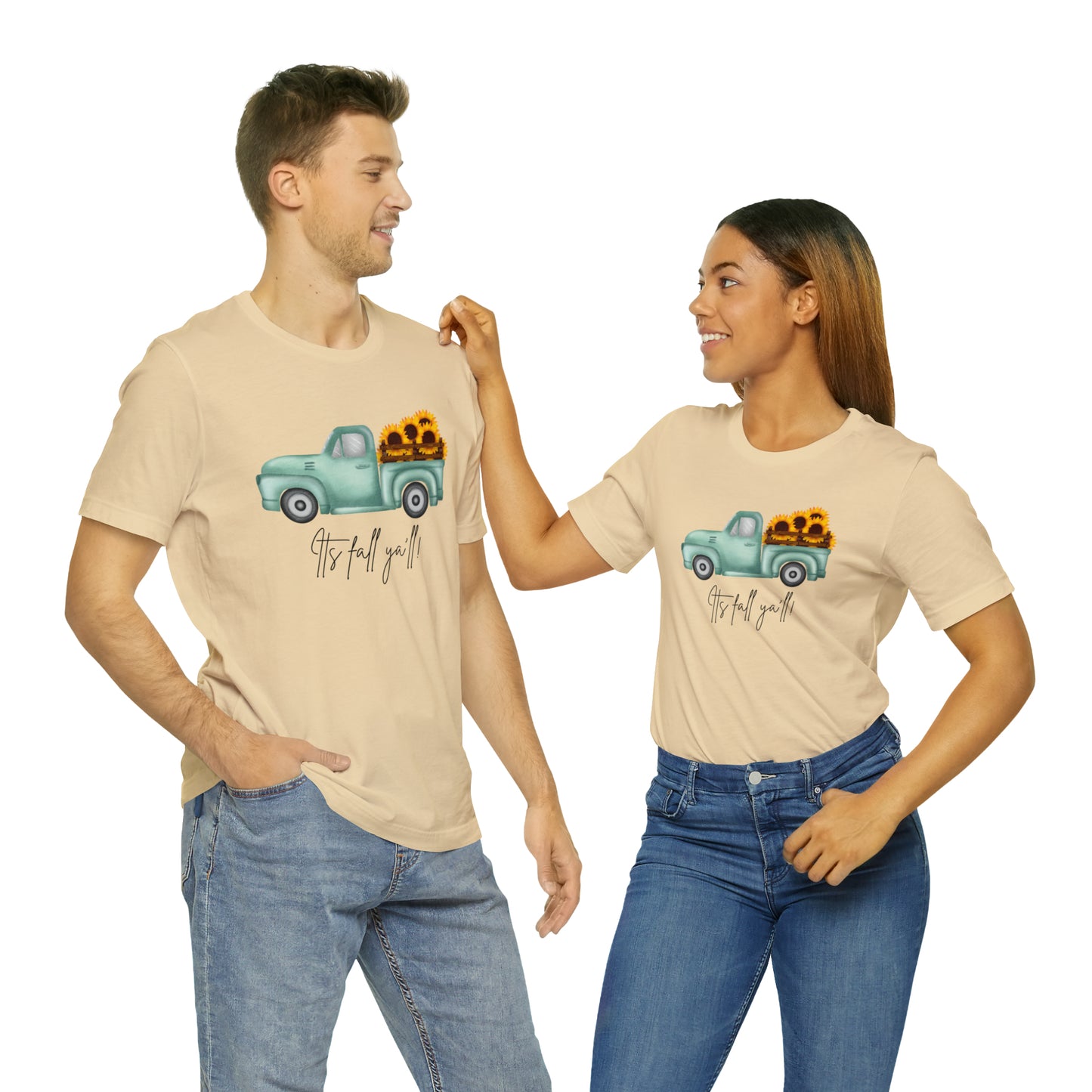 It's fall y'all! Unisex Jersey Short Sleeve Graphic Tees