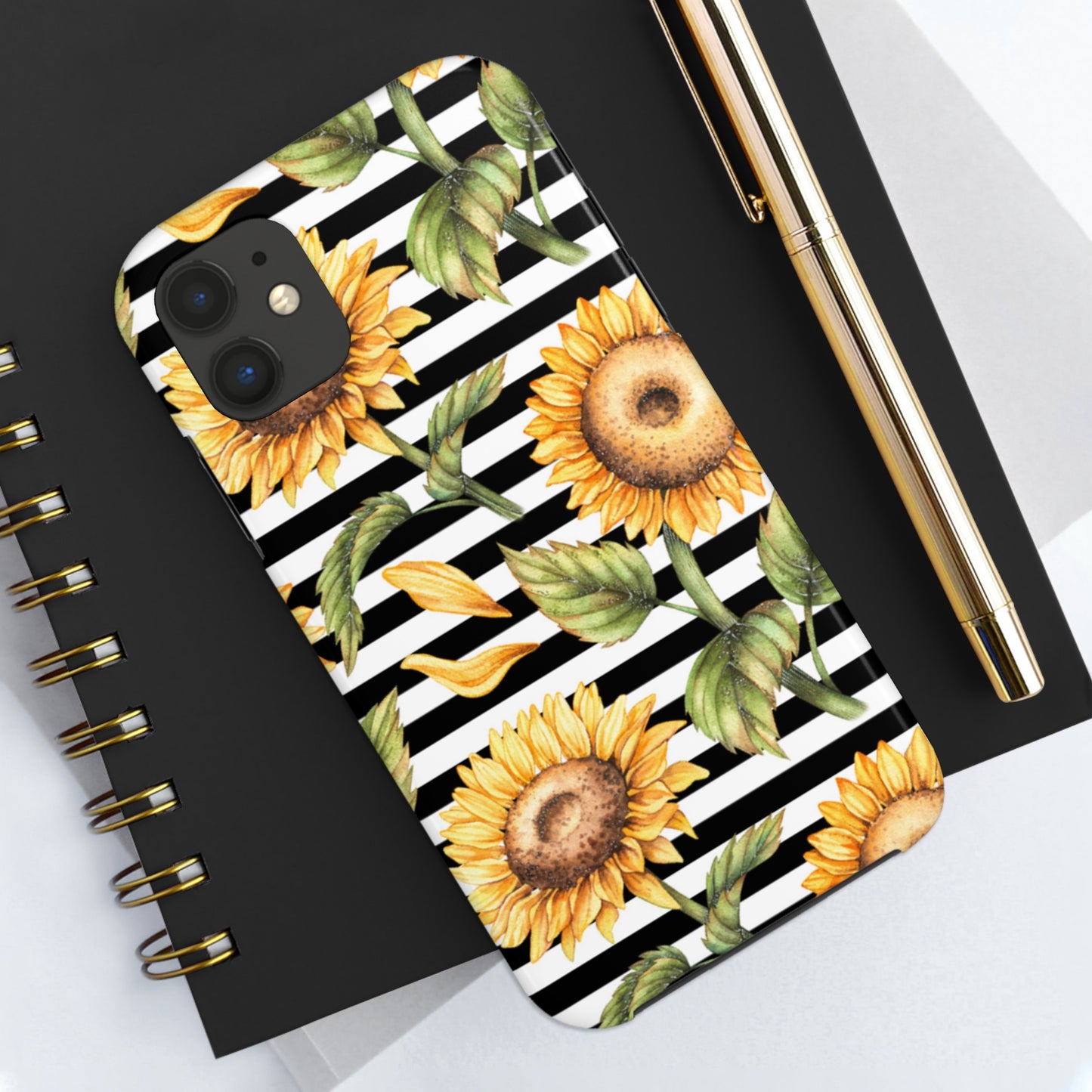 Sunflower Stripped Tough Phone Case