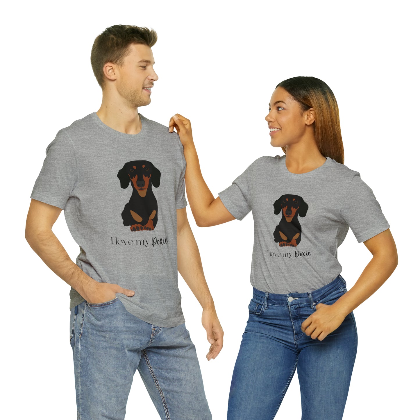 I love my Doxie Unisex Jersey Short Sleeve Graphic Tees