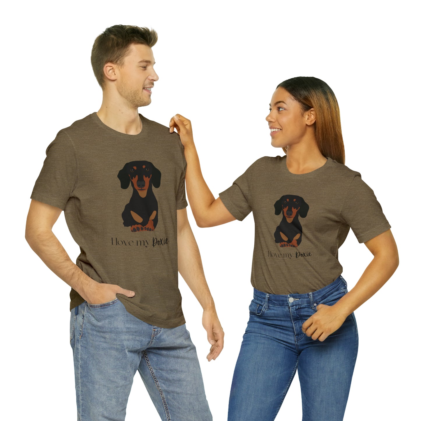 I love my Doxie Unisex Jersey Short Sleeve Graphic Tees