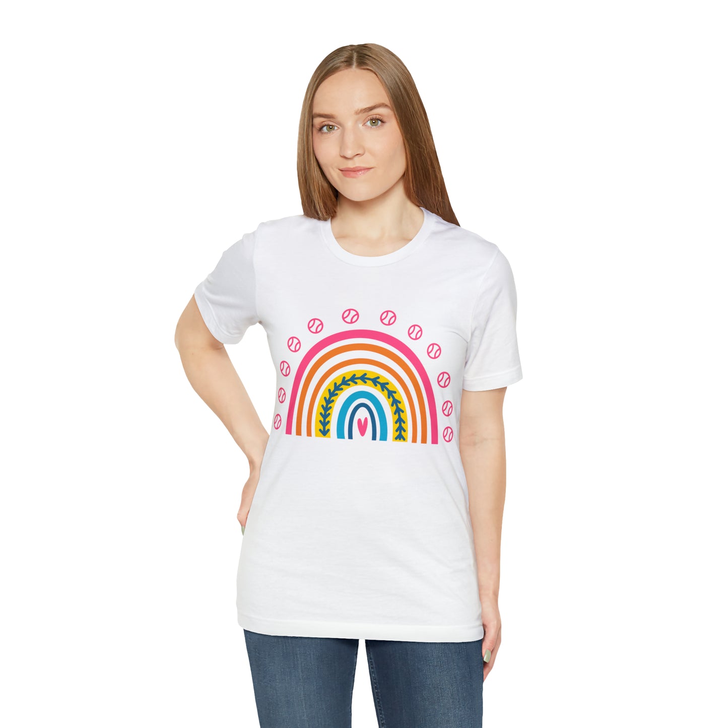 Baseball/Softball Rainbow Unisex Jersey Short Sleeve Tee Graphic Tees