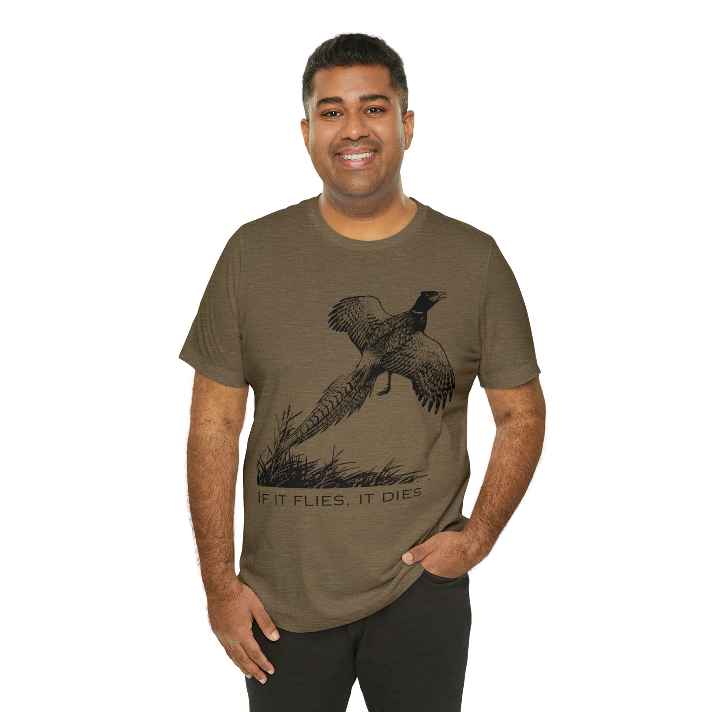 If it flies it dies Unisex Jersey Short Sleeve Graphic Tees