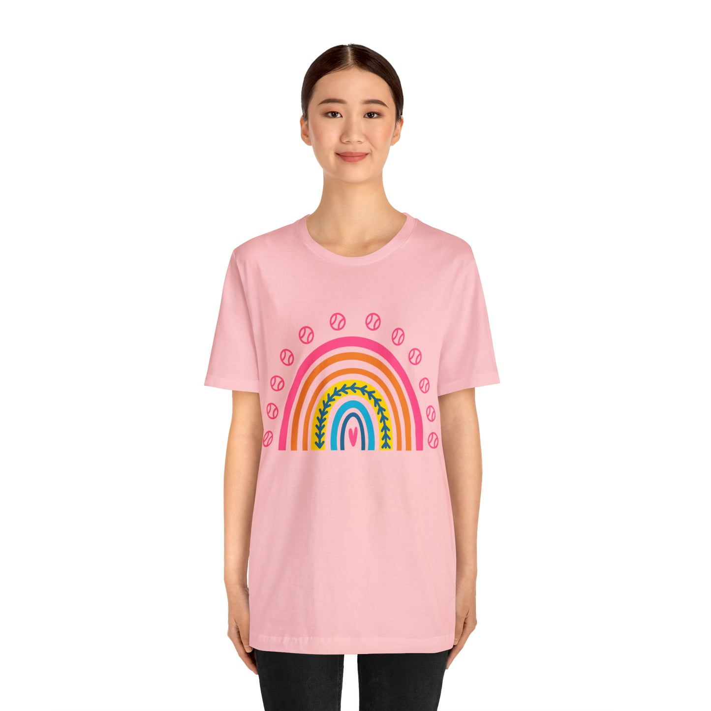 Baseball/Softball Rainbow Unisex Jersey Short Sleeve Tee Graphic Tees