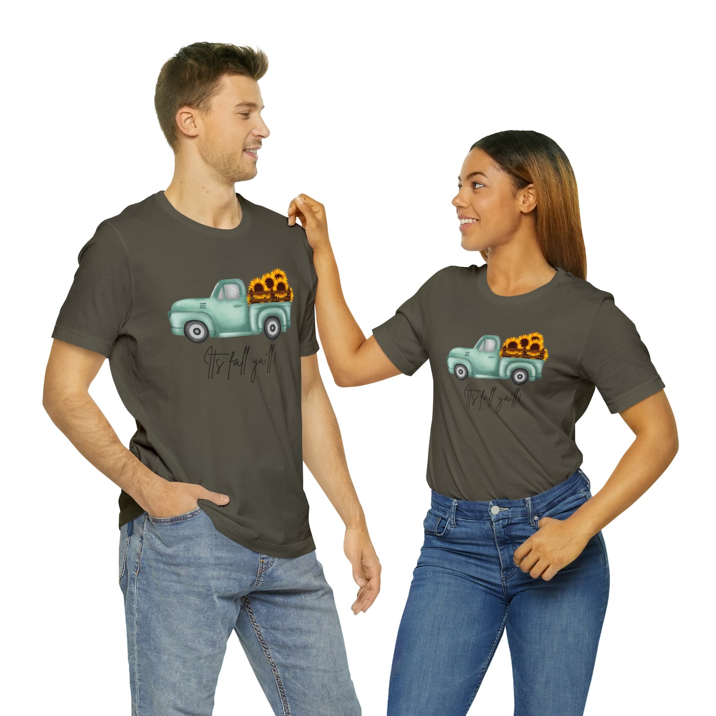 It's fall y'all! Unisex Jersey Short Sleeve Graphic Tees