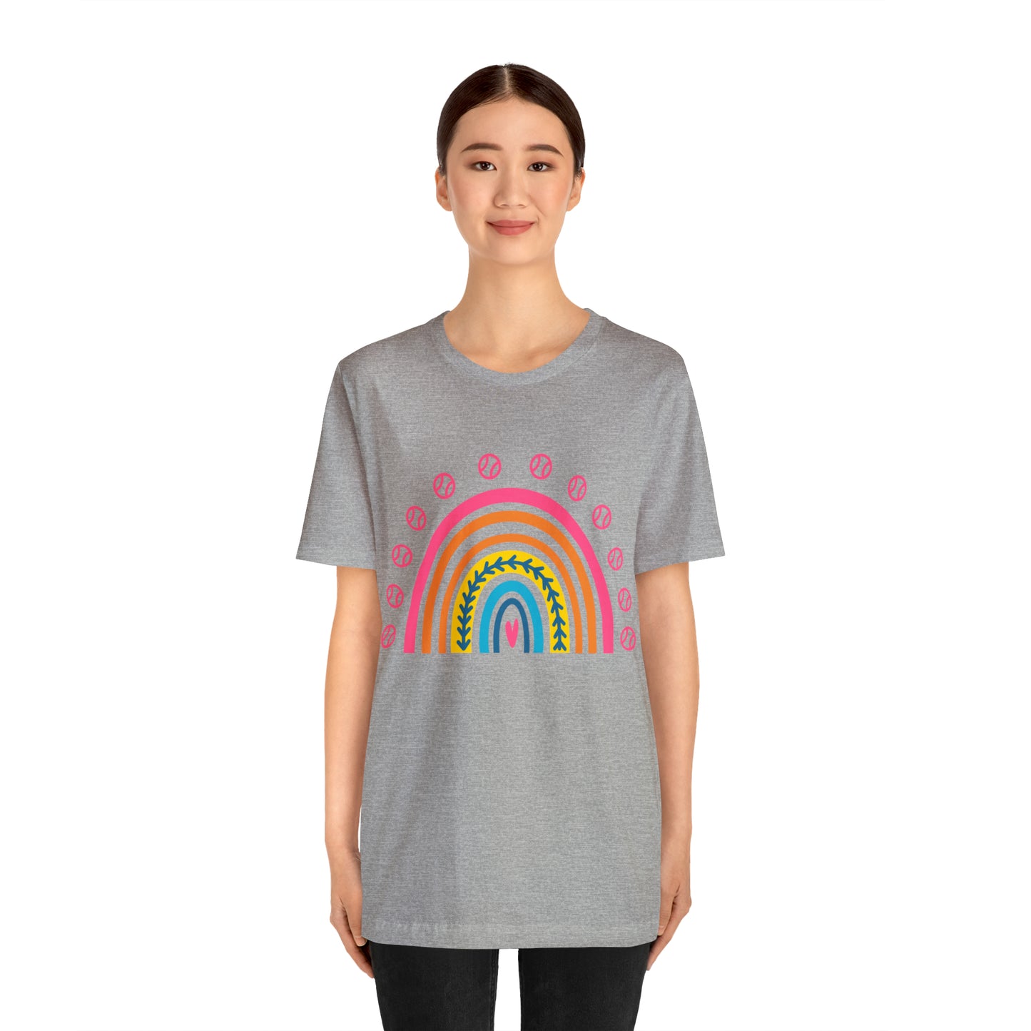 Baseball/Softball Rainbow Unisex Jersey Short Sleeve Tee Graphic Tees