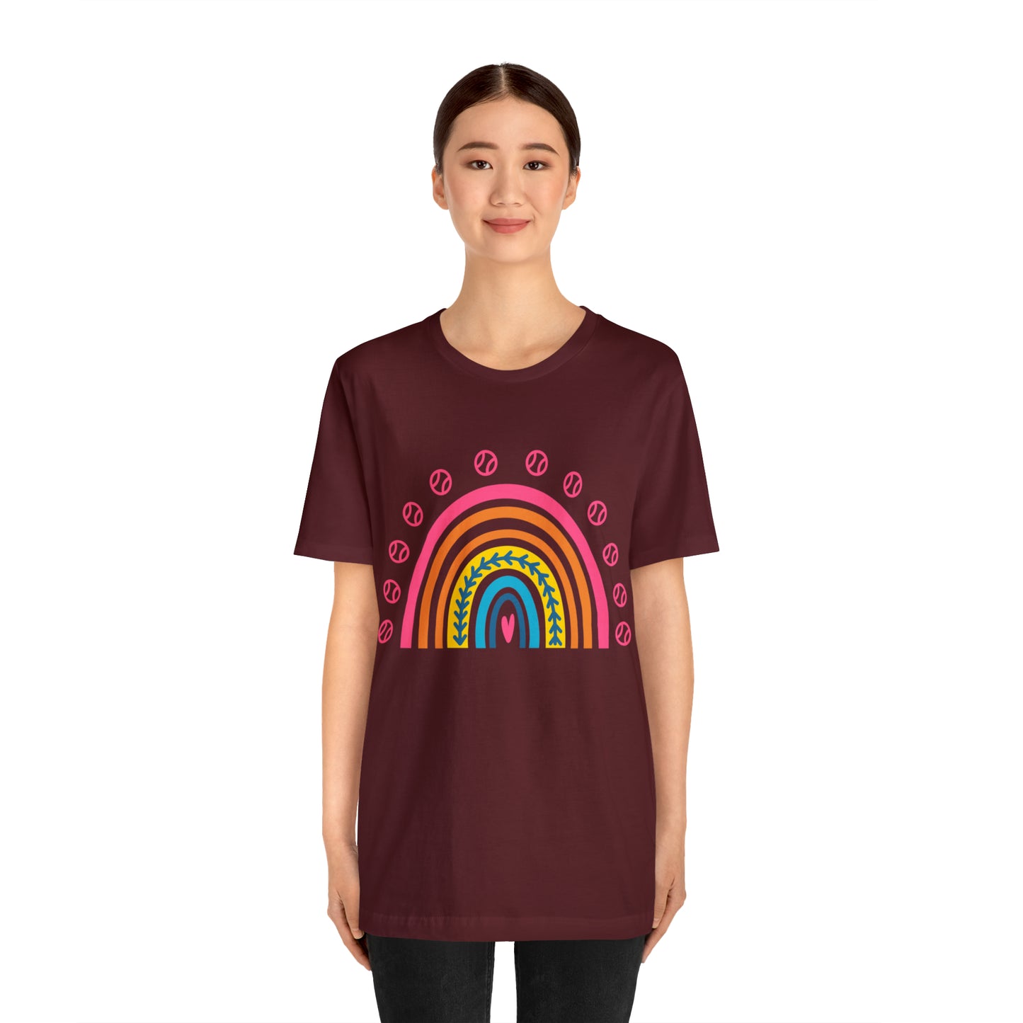 Baseball/Softball Rainbow Unisex Jersey Short Sleeve Tee Graphic Tees