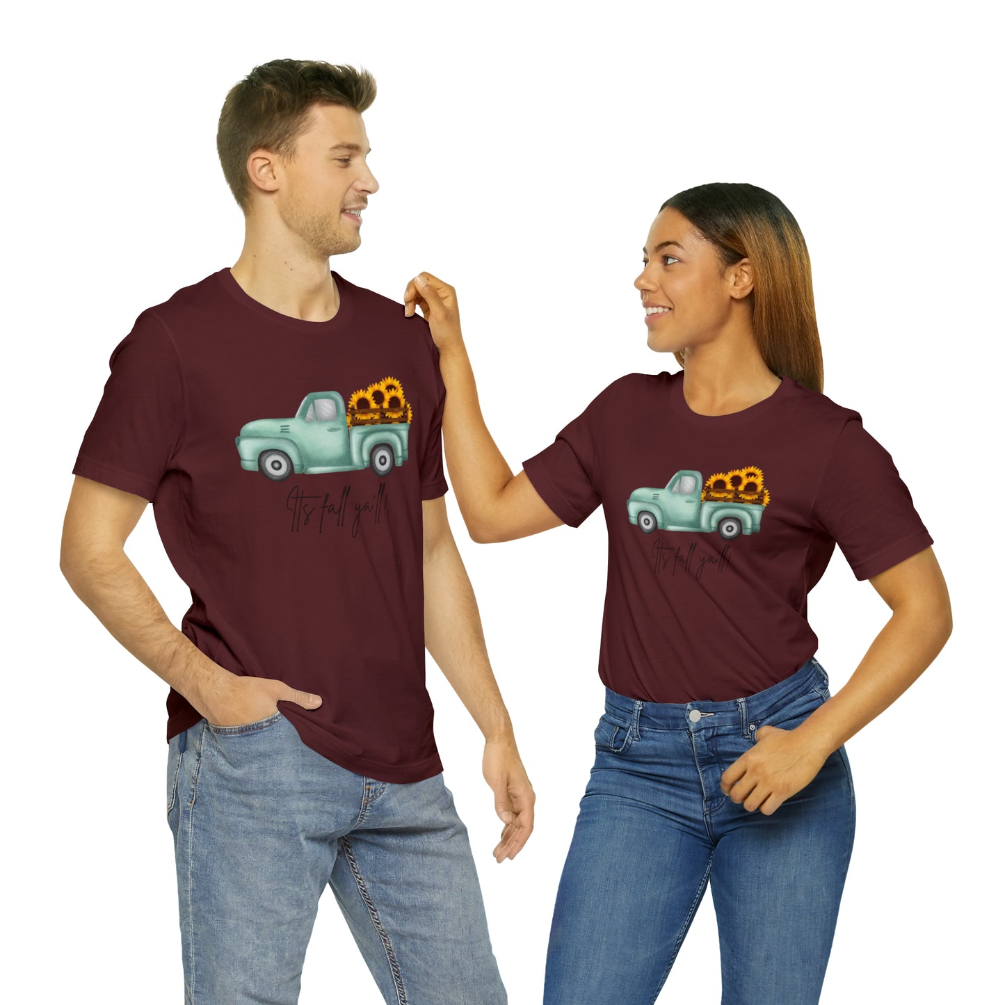 It's fall y'all! Unisex Jersey Short Sleeve Graphic Tees