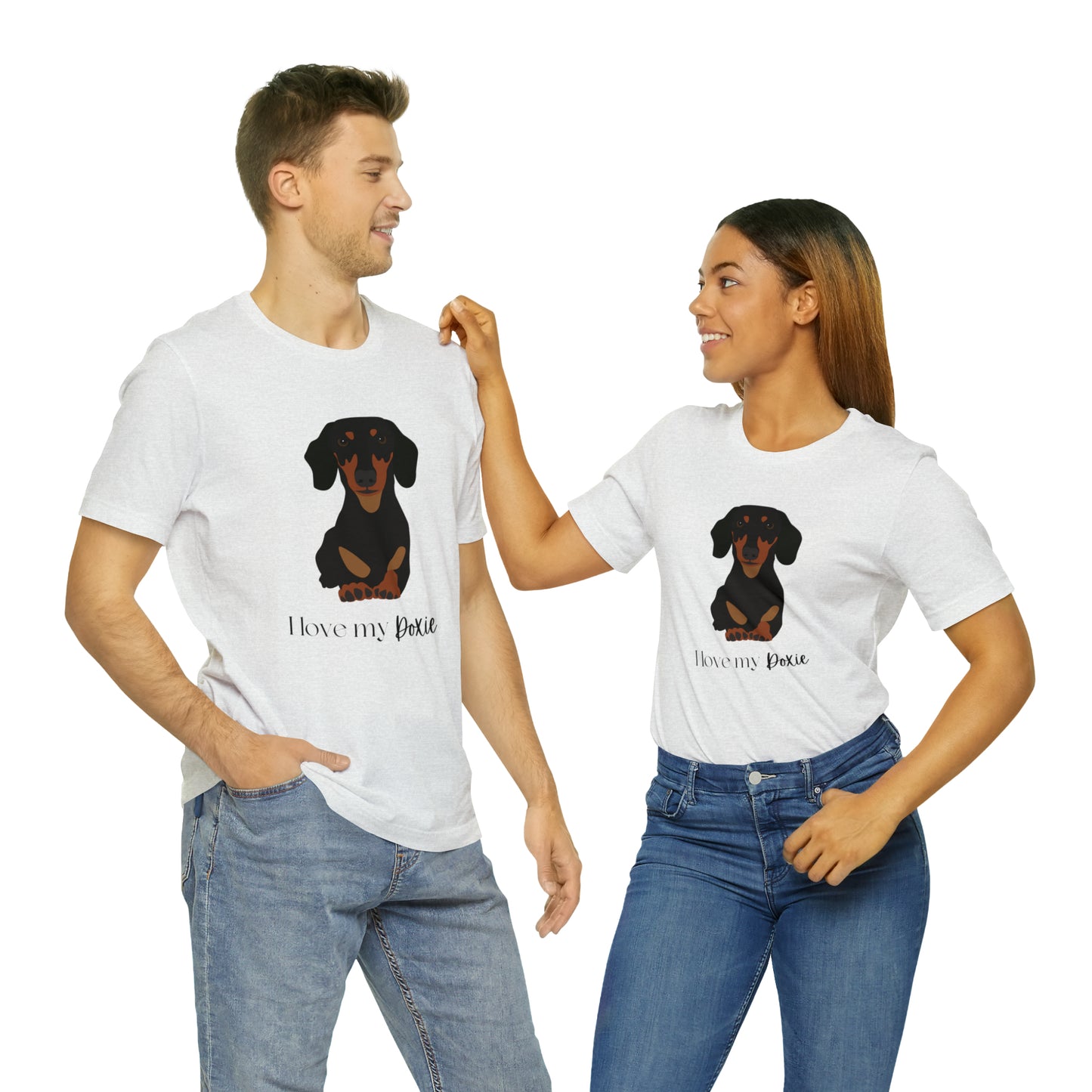 I love my Doxie Unisex Jersey Short Sleeve Graphic Tees