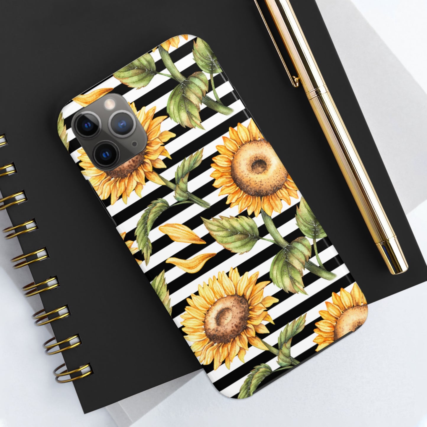 Sunflower Stripped Tough Phone Case