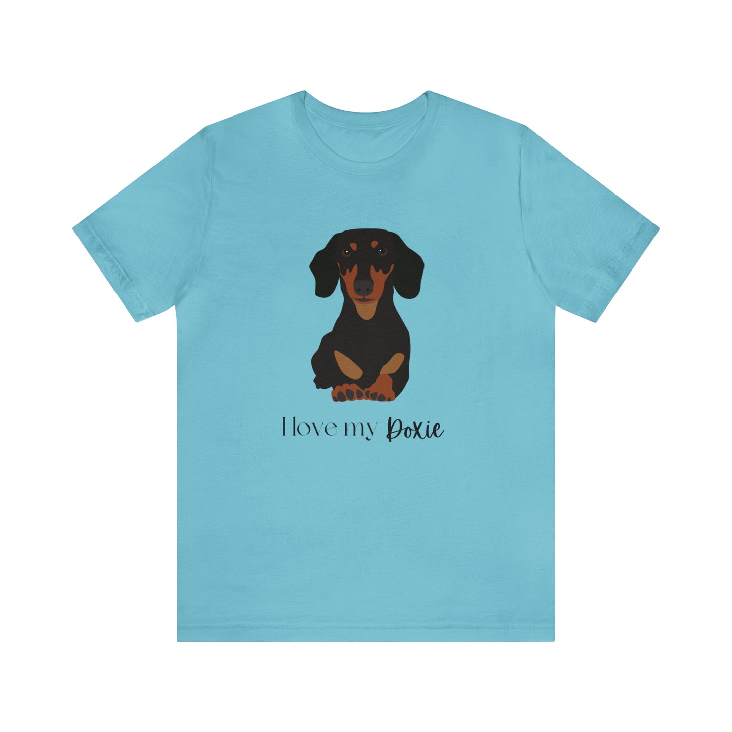 I love my Doxie Unisex Jersey Short Sleeve Graphic Tees