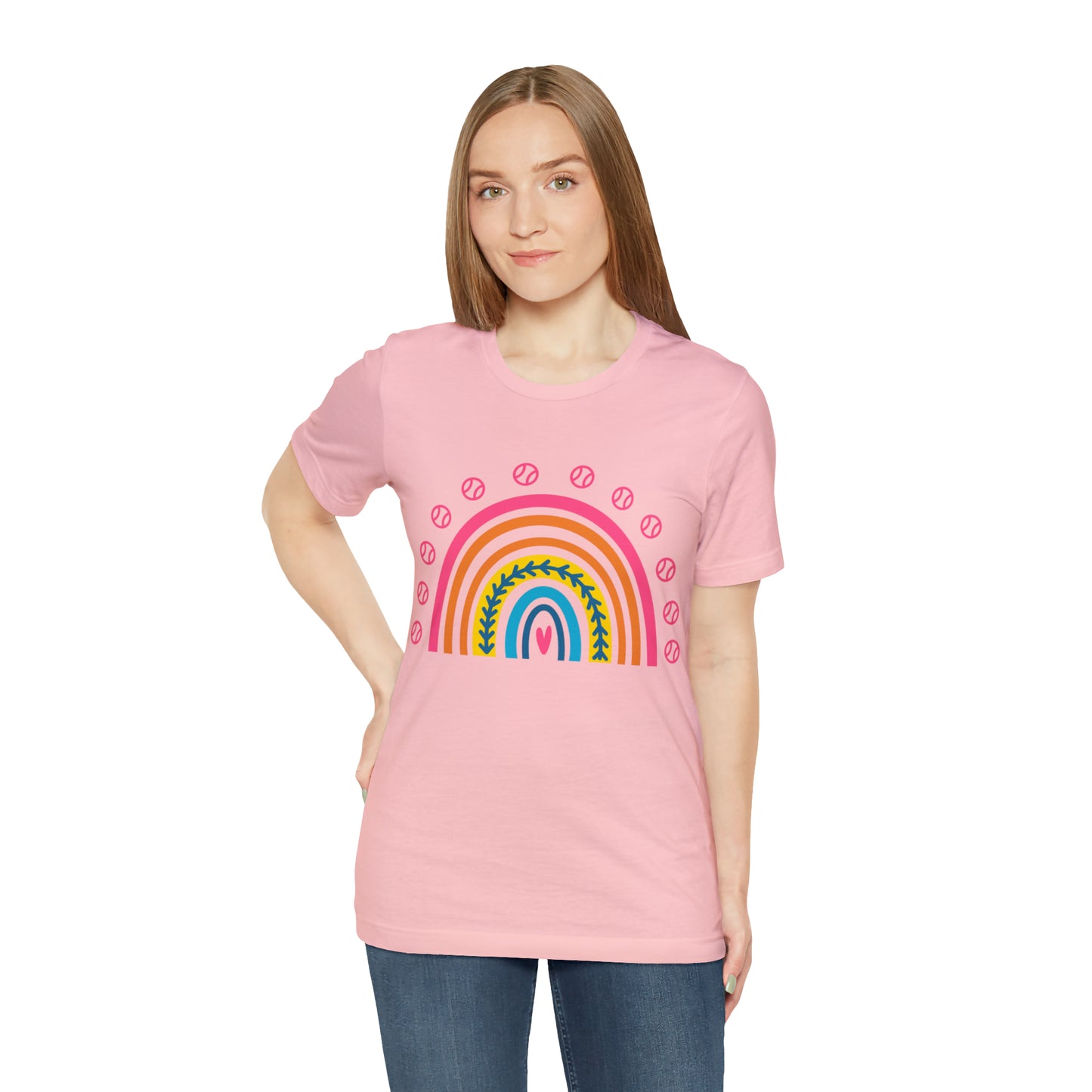 Baseball/Softball Rainbow Unisex Jersey Short Sleeve Tee Graphic Tees