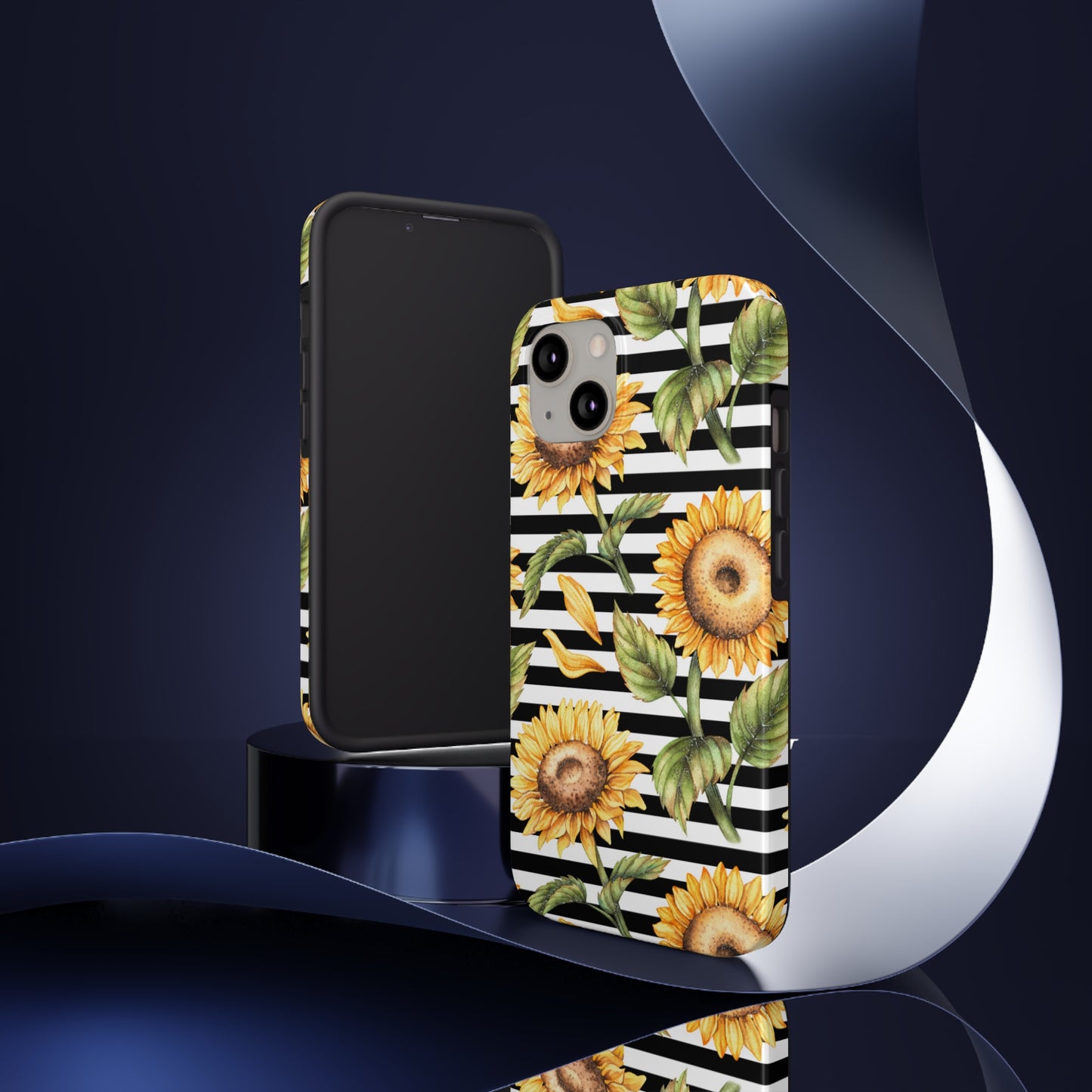 Sunflower Stripped Tough Phone Case