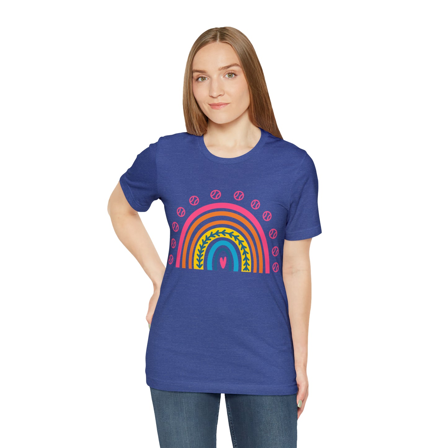 Baseball/Softball Rainbow Unisex Jersey Short Sleeve Tee Graphic Tees