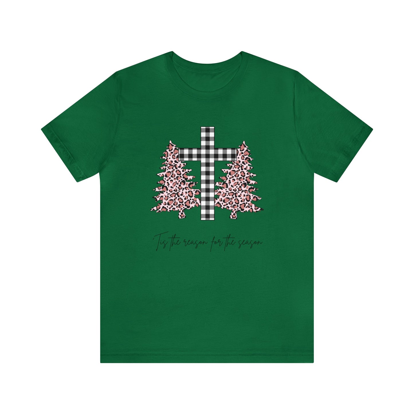 'Tis the Reason for the season Cheetah Print Unisex Jersey Short Sleeve Graphic Tees