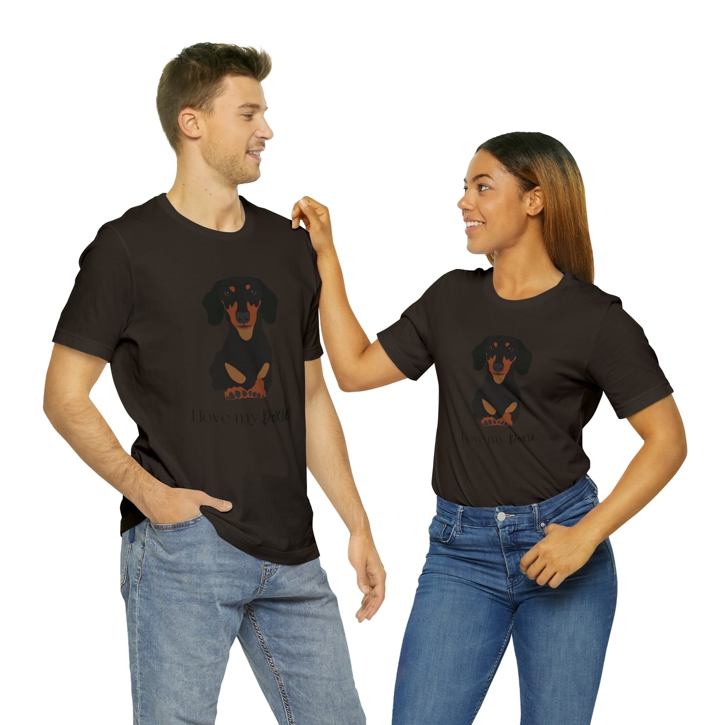 I love my Doxie Unisex Jersey Short Sleeve Graphic Tees