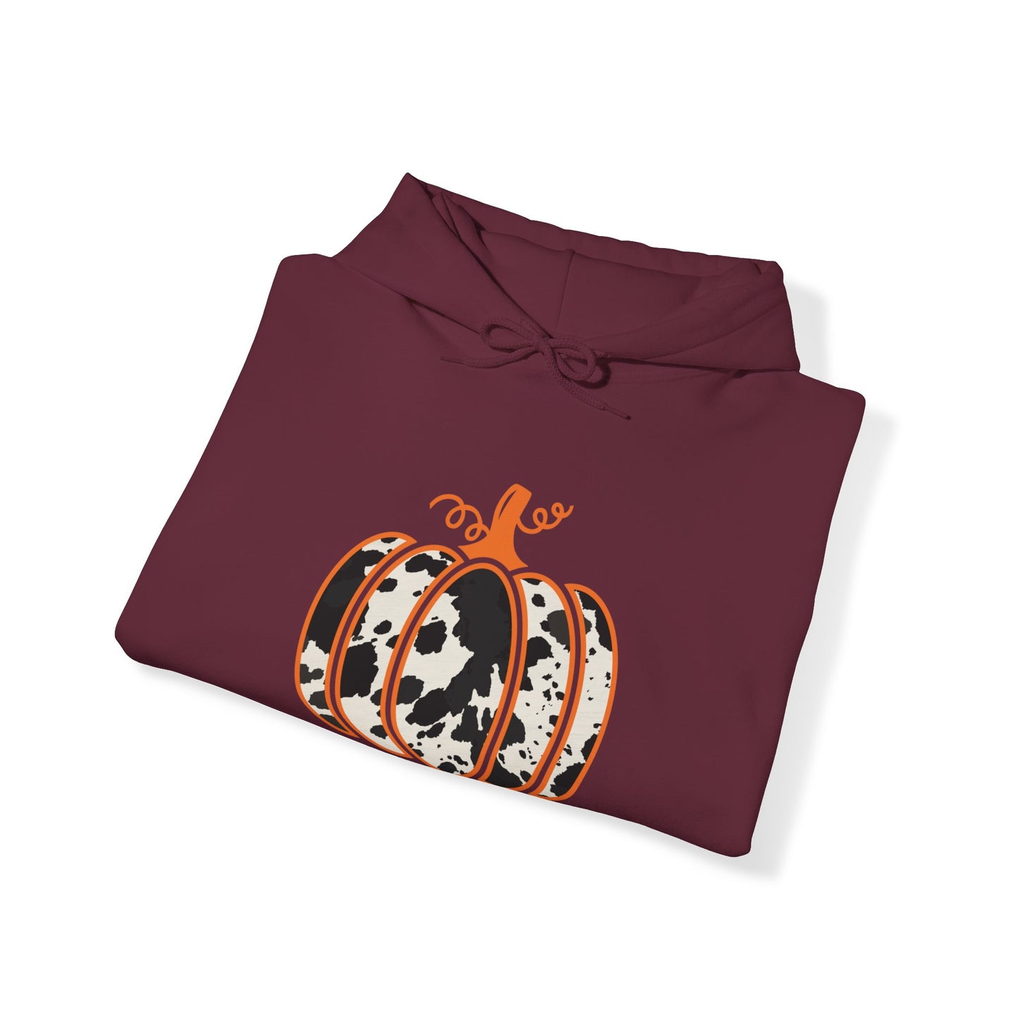 Cow Print Pumpkin Unisex Heavy Blend™ Hooded Sweatshirt