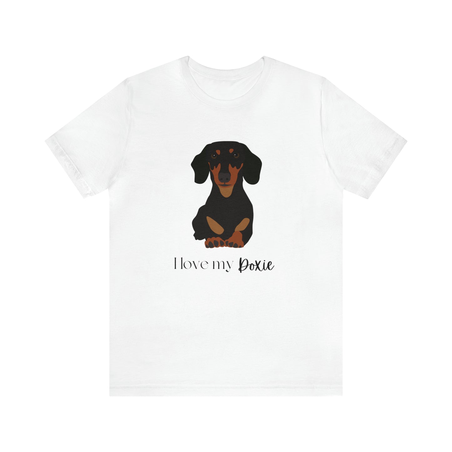 I love my Doxie Unisex Jersey Short Sleeve Graphic Tees