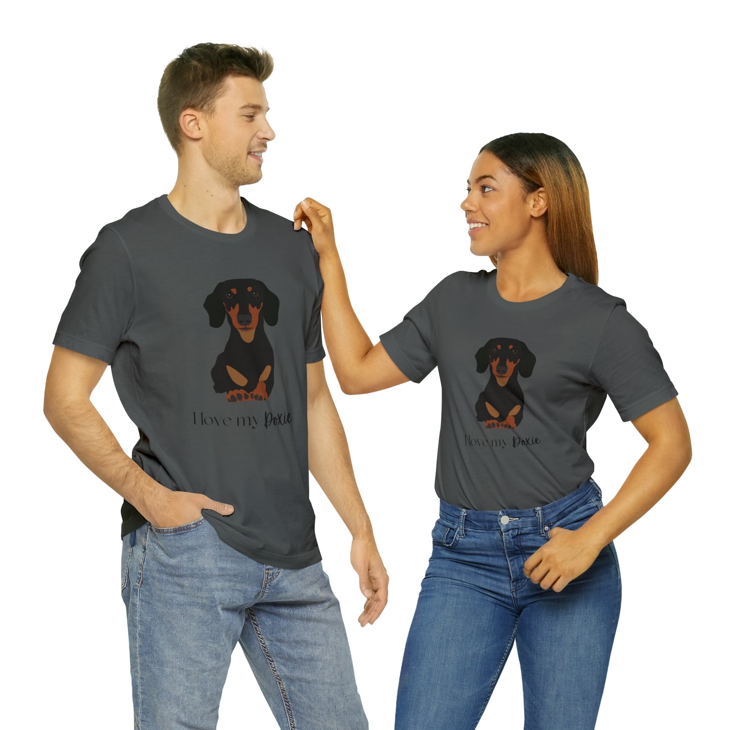 I love my Doxie Unisex Jersey Short Sleeve Graphic Tees