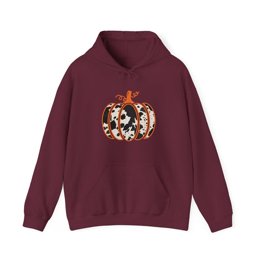 Cow Print Pumpkin Unisex Heavy Blend™ Hooded Sweatshirt