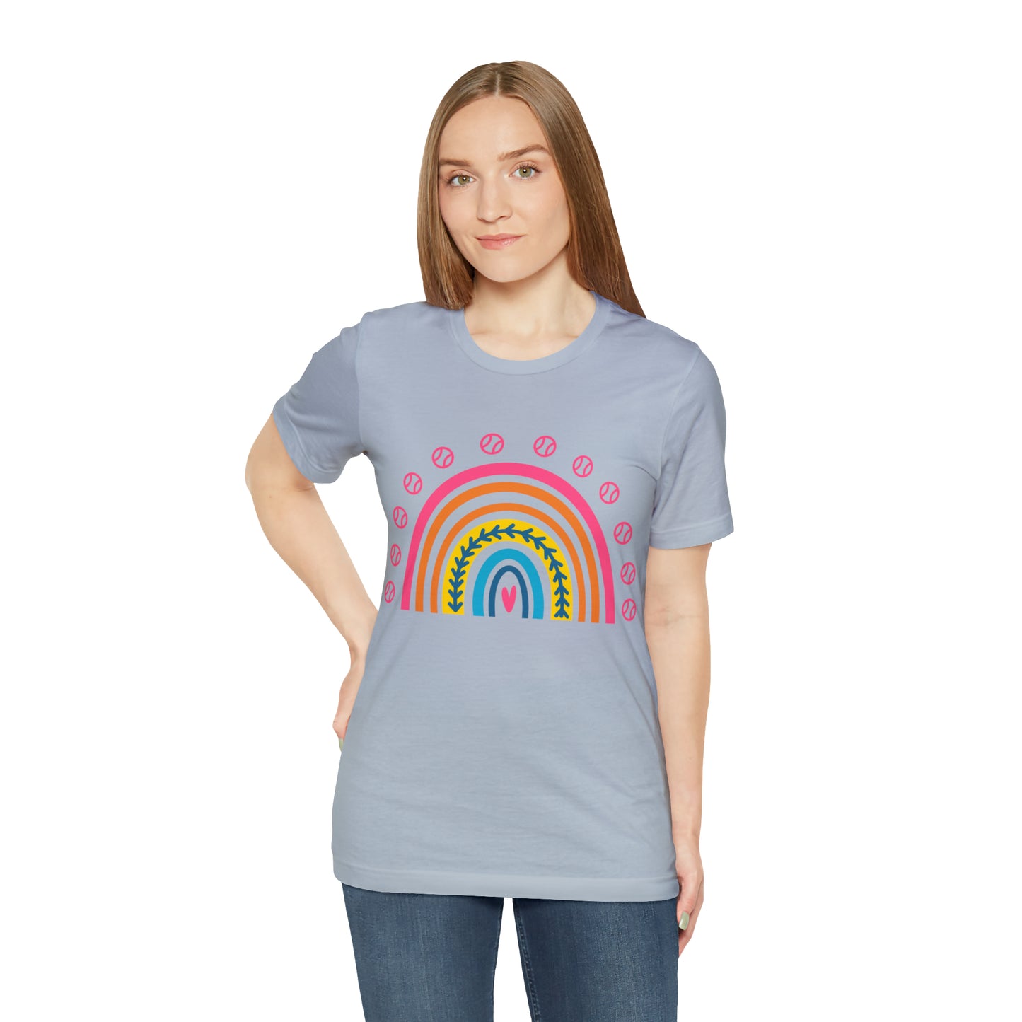 Baseball/Softball Rainbow Unisex Jersey Short Sleeve Tee Graphic Tees