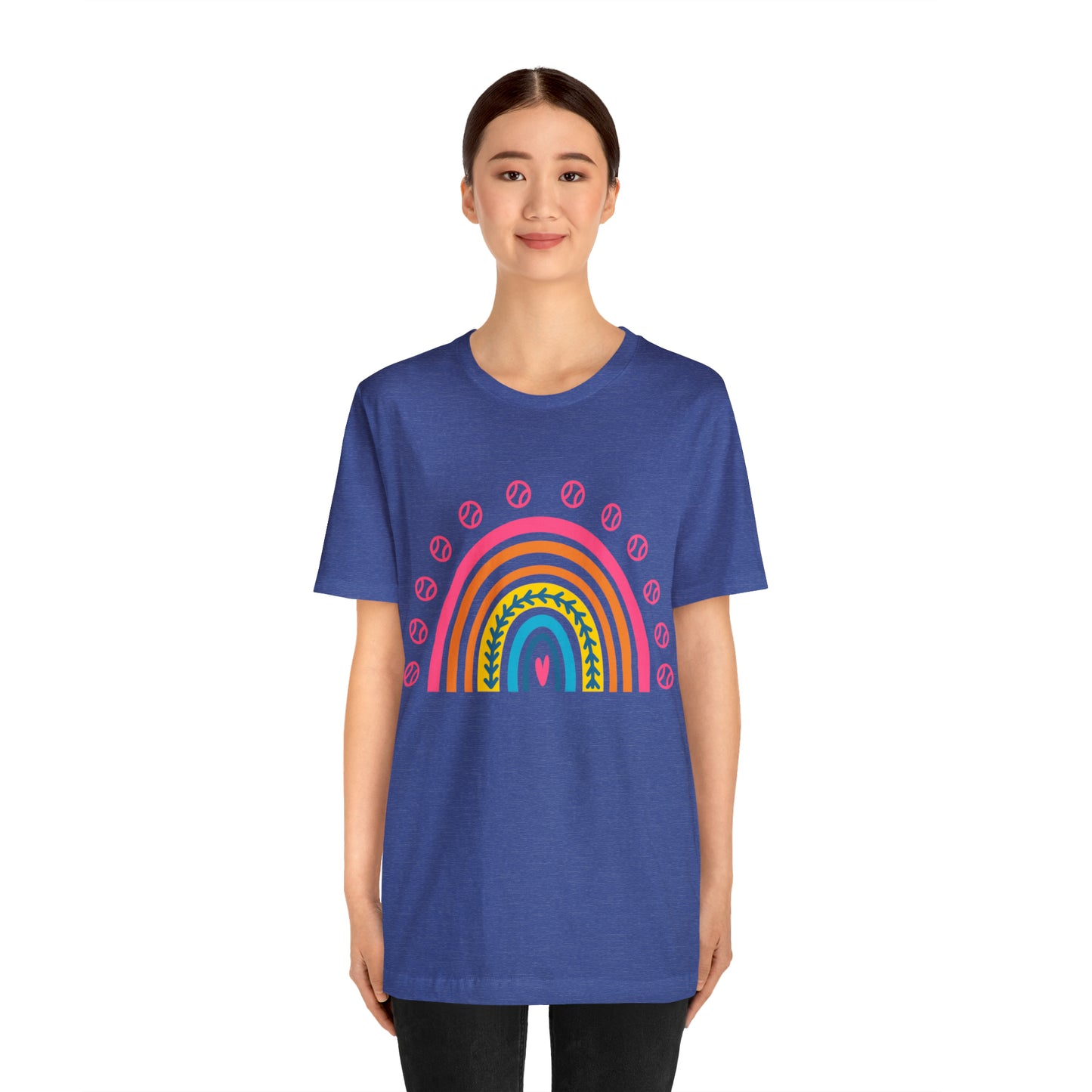 Baseball/Softball Rainbow Unisex Jersey Short Sleeve Tee Graphic Tees