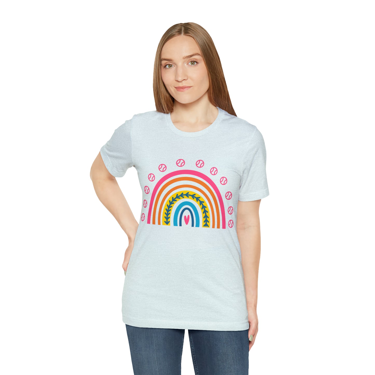 Baseball/Softball Rainbow Unisex Jersey Short Sleeve Tee Graphic Tees